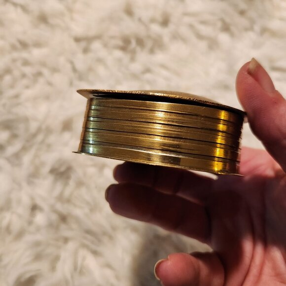 Vintage Heart-Shaped Brass Trinket Box MCM Cottage Fairy Boho - Picture 7 of 8